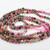 Colorful Tourmaline Faceted Seed Beads 3.5mm for Jewelry Making