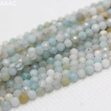 Natural Amazonite Faceted Loose Beads 3mm for DIY Jewelry Making