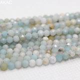 Natural Amazonite Faceted Loose Beads 3mm for DIY Jewelry Making