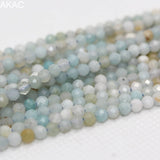 Natural Amazonite Faceted Loose Beads 3mm for DIY Jewelry Making