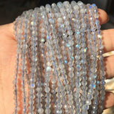 Natural Labradorite Faceted Loose Beads 3mm for DIY Jewelry Making