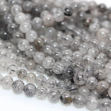 Natural Rutile Quartz Loose Beads 6mm for DIY Jewelry Making