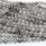 Natural Rutile Quartz Loose Beads 6mm for DIY Jewelry Making
