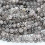 Natural Rutile Quartz Loose Beads 6mm for DIY Jewelry Making