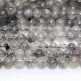 Natural Rutile Quartz Loose Beads 6mm for DIY Jewelry Making