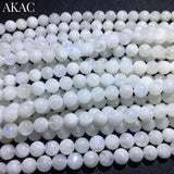 Natural Rainbow Moonstone Strand Loose Beads 7+-0.3mm