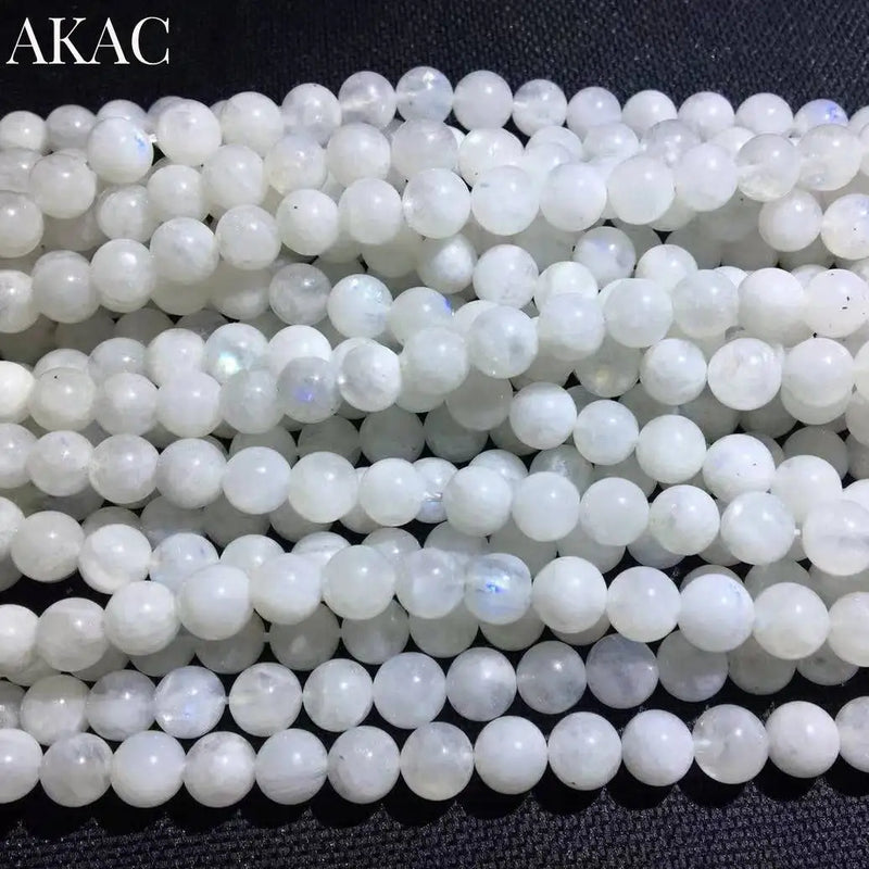 Natural Rainbow Moonstone Strand Loose Beads 7+-0.3mm