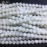 Natural Rainbow Moonstone Strand Loose Beads 7+-0.3mm
