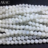 Natural Rainbow Moonstone Strand Loose Beads 7+-0.3mm