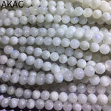 Natural Rainbow Moonstone Loose Beads 7.3-7.8mm Strand DIY Making