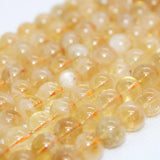 Natural Citrine Quartz Loose Beads 8-8.5mm for DIY Jewelry Making