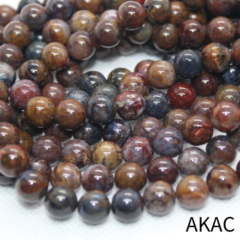 Natural Pietersite Loose Beads 8-8.5mm for Jewelry Making