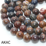 Natural Pietersite Loose Beads 8-8.5mm for Jewelry Making