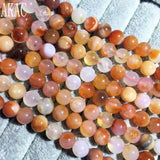Natural Orange Agate Loose Beads 8mm for DIY Jewelry Making