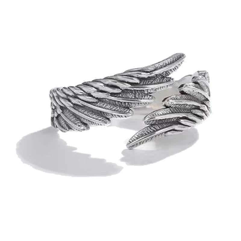 Unisex Wing Ring Set Vintage Adjustable Couple Ring