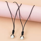 Glowing Night Necklace for Couples Luminous Bead Pendant on Rope Chain