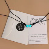 Glowing Night Necklace for Couples Luminous Bead Pendant on Rope Chain