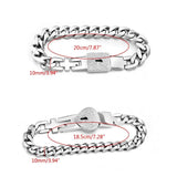 Heart Lock Key Couple Bracelets Stainless Steel Jewelry