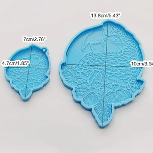 Parrot Silicone Keychain Mold for DIY Coaster Decor