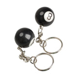 2x Billiard Ball Keychain Happy No. 8