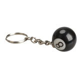 2x Billiard Ball Keychain Happy No. 8