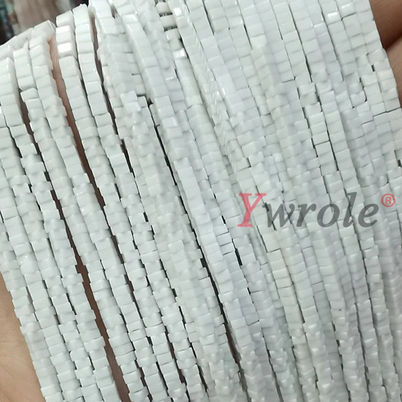 Colorful Flat Square Rondelle Stone Spacer Beads 15''