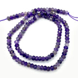 Natural Stone Amethyst Spacer Beads 2x3 3x4 5x6mm Bulk DIY Jewelry Making