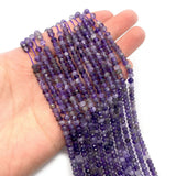 Natural Stone Amethyst Spacer Beads 2x3 3x4 5x6mm Bulk DIY Jewelry Making