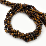 Tiger Eye Natural Stone Spacer Beads Bulk DIY Jewelry Women Accessories