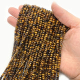 Tiger Eye Natural Stone Spacer Beads Bulk DIY Jewelry Women Accessories
