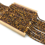 Tiger Eye Natural Stone Spacer Beads Bulk DIY Jewelry Women Accessories