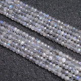 Gray Labradorite Stone Beads Rondelle Spacer Faceted 15''