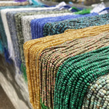 Mixed Stone Wheel Beads for DIY Jewelry 15"