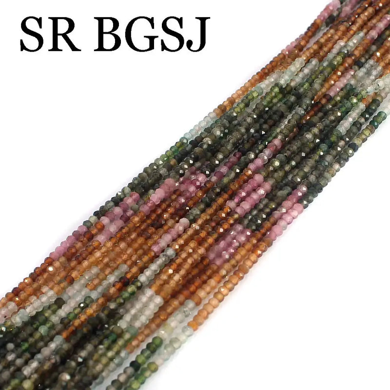 2x3mm Tourmaline Rondelle Beads for Jewelry Making
