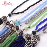 2x3mm Glass Crystal Necklaces Rondelle Bohemian Jewelry Ethnic Necklace