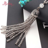 2x3mm Glass Crystal Necklaces Rondelle Bohemian Jewelry Ethnic Necklace