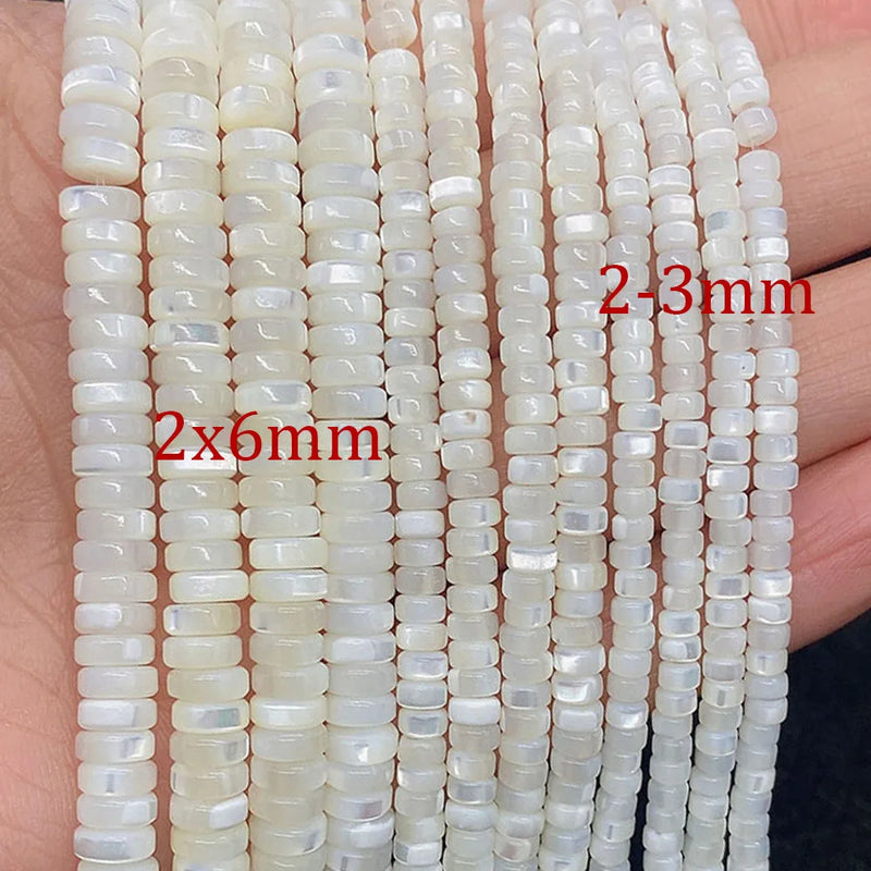 2x3mm Mother of Pearl Shell Beads for Jewelry Making