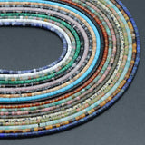 2x3mm Small Gemstone Spacer Bead for DIY Jewelry Making