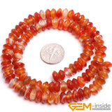Natural Stone Rondelle Spacer Beads Sardonyx Carnelian for Jewelry Making