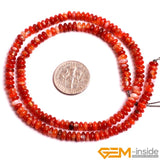 Natural Stone Rondelle Spacer Beads Sardonyx Carnelian for Jewelry Making