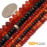 Natural Stone Rondelle Spacer Beads Sardonyx Carnelian for Jewelry Making