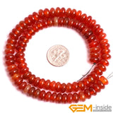 Natural Stone Rondelle Spacer Beads Sardonyx Carnelian for Jewelry Making