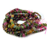 Natural Stone Tourmaline Chalcedony Loose Beads for Jewelry Making 15''