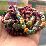 Natural Stone Tourmaline Chalcedony Loose Beads for Jewelry Making 15''