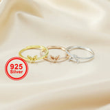 Rose Plated 2x4MM Marquise Prong Ring Settings 925 Sterling Silver Bezel
