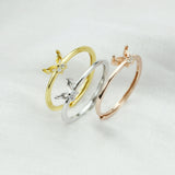Rose Plated 2x4MM Marquise Prong Ring Settings 925 Sterling Silver Bezel