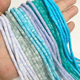 2x4mm Flat Round Stone Bead Agates Jades Rondelle Loose Beads