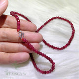 2x4mm Red Chalcedony Necklace Choker Wrist Lucky Pray Reiki