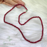 2x4mm Red Chalcedony Necklace Choker Wrist Lucky Pray Reiki