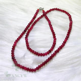 2x4mm Red Chalcedony Necklace Choker Wrist Lucky Pray Reiki